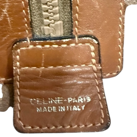 Vintage Celine Macadam Suede Boston Bag Brown Monogram Leather Trim Top Handle - Picture 8 of 13